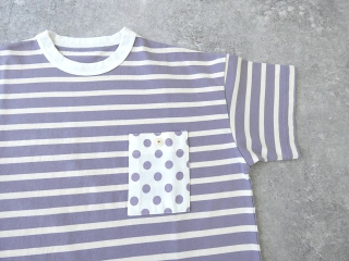 快晴堂(かいせいどう) HAYATE ボーダー水玉Tシャツ　胸ポケットに水玉　半袖Tシャツの商品画像25