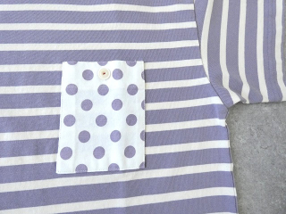 快晴堂(かいせいどう) HAYATE ボーダー水玉Tシャツ　胸ポケットに水玉　半袖Tシャツの商品画像26