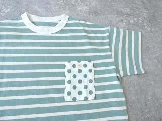 快晴堂(かいせいどう) HAYATE ボーダー水玉Tシャツ　胸ポケットに水玉　半袖Tシャツの商品画像36