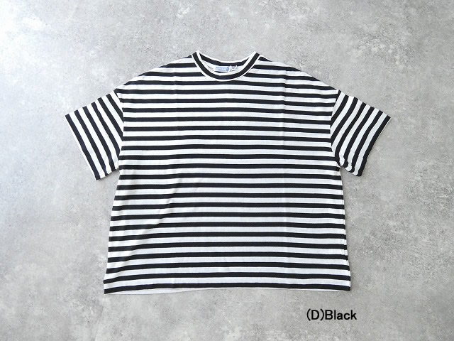 R&D.M(オールドマンズテーラー) GAUZE BORDER DROP SHOULDER H/T SHIRTの商品画像4