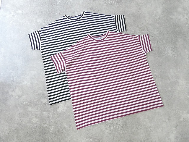 R&D.M(オールドマンズテーラー) GAUZE BORDER OVERSIZE H/T SHIRTの商品画像1