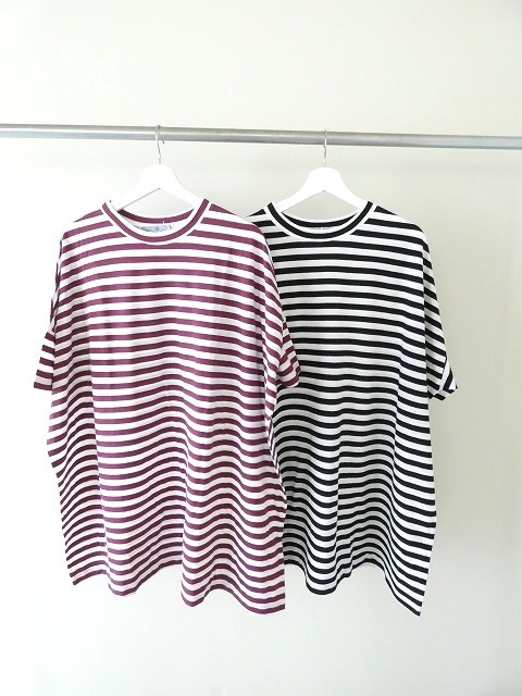 R&D.M(オールドマンズテーラー) GAUZE BORDER OVERSIZE H/T SHIRTの商品画像2