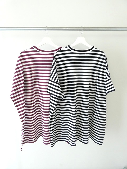 R&D.M(オールドマンズテーラー) GAUZE BORDER OVERSIZE H/T SHIRTの商品画像3