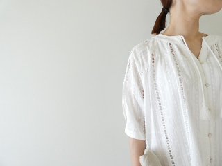 NOMBRE IMPAIR(ノンブルアンペール) 綿刺繍ストライプ　タッセル付キブラウスの商品画像21
