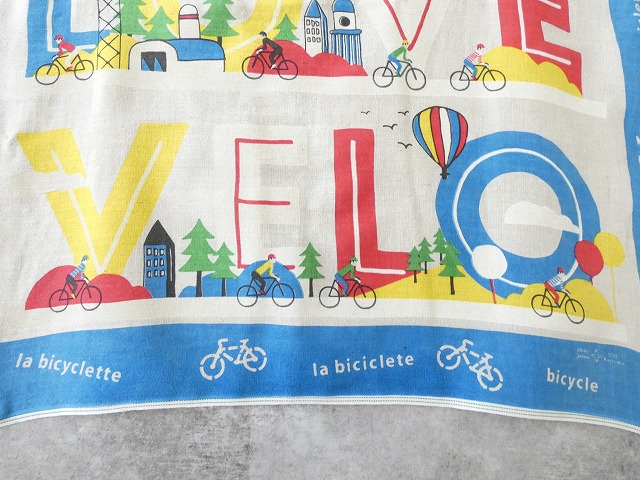 快晴堂(かいせいどう) バンダナ I love Velo柄 Velo=フランス語で自転車の商品画像10