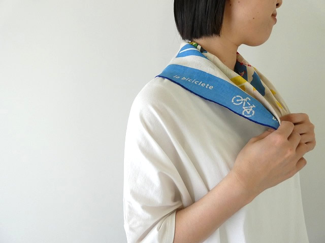 快晴堂(かいせいどう) バンダナ I love Velo柄 Velo=フランス語で自転車の商品画像4
