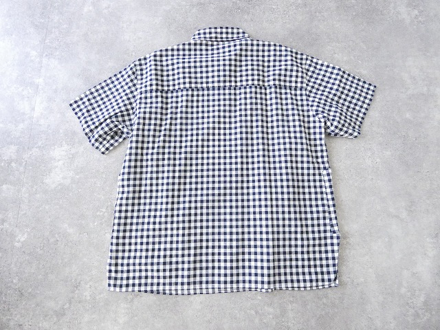 LOLO(ロロ) 定番プルオーバー 綿麻ギンガム半袖ビッグシャツの商品画像13