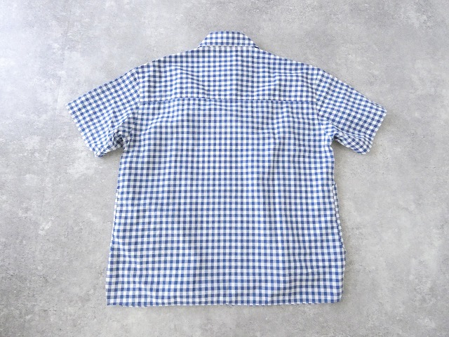LOLO(ロロ) 定番プルオーバー 綿麻ギンガム半袖ビッグシャツの商品画像14