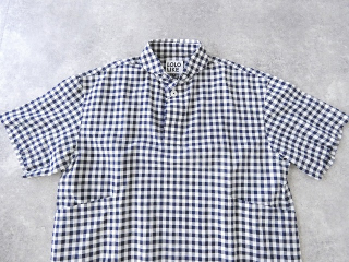 LOLO(ロロ) 定番プルオーバー 綿麻ギンガム半袖ビッグシャツの商品画像23