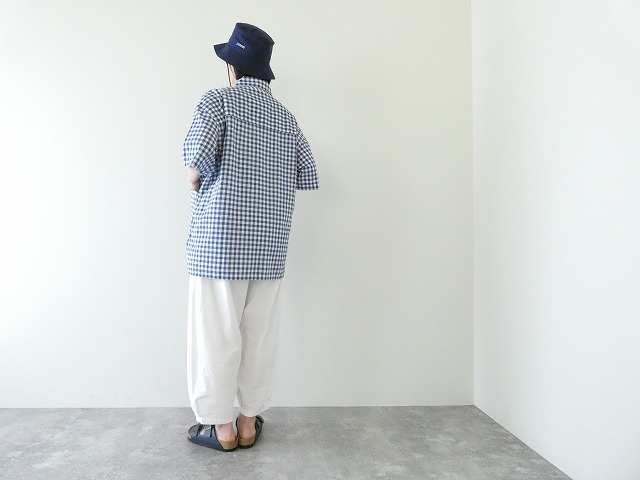LOLO(ロロ) 定番プルオーバー 綿麻ギンガム半袖ビッグシャツの商品画像9