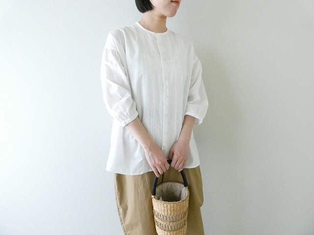 grin(グリン) 綿麻キャンブリックピンタックシャツの商品画像3