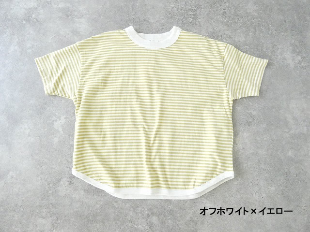 Blue Lake Market(ブルーレイクマーケット) アメリカンドライ天竺ボーダーフライスラウンドヘムプルオーバーの商品画像7