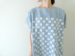 快晴堂(かいせいどう) Girlsインディゴ・サッカーに水玉　後ろポケ水玉ワンピースの商品画像21