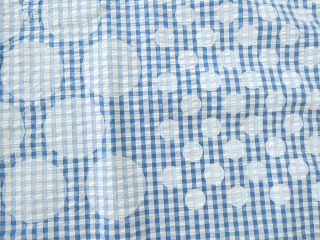 快晴堂(かいせいどう) Girlsインディゴ・サッカーに水玉　後ろポケ水玉ワンピースの商品画像30