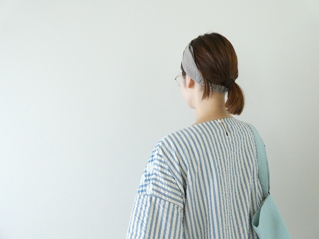快晴堂(かいせいどう) Girlsインディゴ・サッカーに水玉　ミックス水玉半袖Tシャツの商品画像10