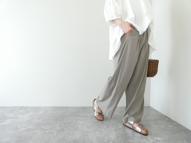 TRAVAIL MANUEL(トラバイユマニュアル) レーヨンリネンストレッチ2タックワイドパンツの商品画像6