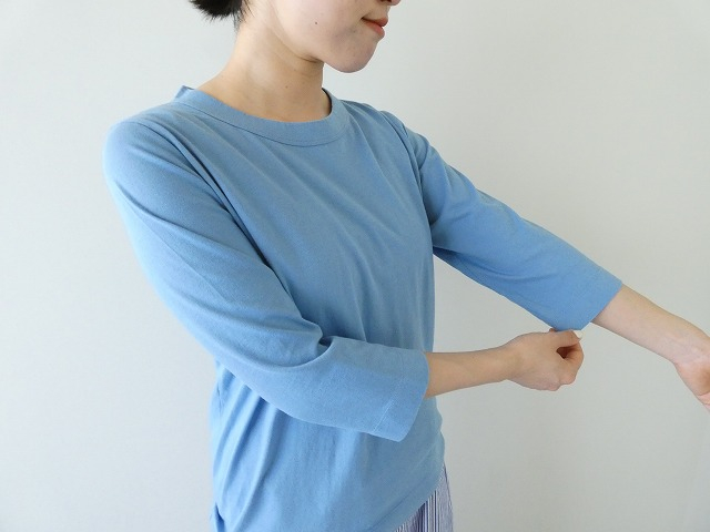 homspun(ホームスパン) 天竺7分袖T　(2)サックスの商品画像1
