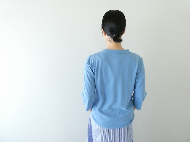 homspun(ホームスパン) 天竺7分袖T　(2)サックスの商品画像8
