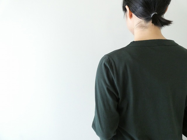homspun(ホームスパン) 天竺7分袖T　(3)ダークグリーンの商品画像6