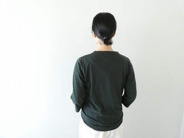 homspun(ホームスパン) 天竺7分袖T　(3)ダークグリーンの商品画像8