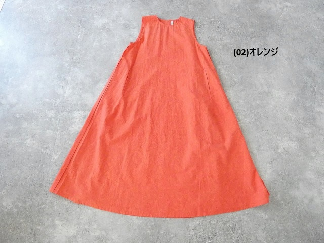 OUVERT(ウーヴェル) コットンリネンタイプライターファナージュノースリーブワンピースの商品画像13