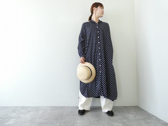 Gauze#(ガーゼ) ポルカドットシャツワンピースの商品画像1
