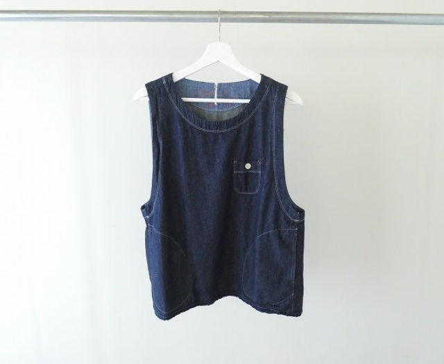 快晴堂(かいせいどう) Girl's リラクシンWorkデニム ふわりベストの商品画像3