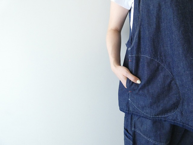 快晴堂(かいせいどう) Girl's リラクシンWorkデニム ふわりベストの商品画像8