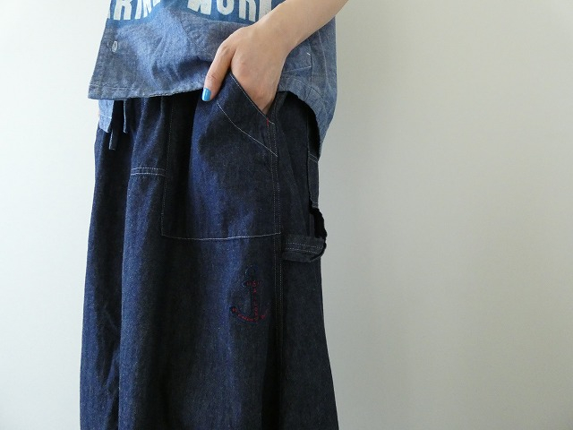 快晴堂(かいせいどう) Girl's リラクシンWorkデニム 裾ダーツスカートの商品画像7