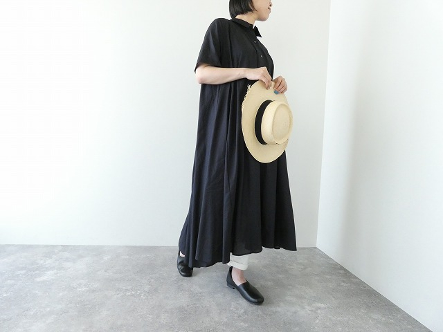 mizuiro ind(ミズイロインド) ハーフスリーブフレアシャツワンピースの商品画像10