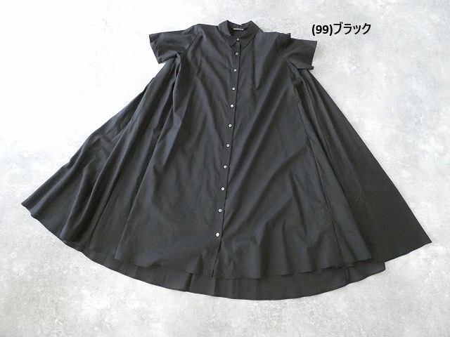 mizuiro ind(ミズイロインド) ハーフスリーブフレアシャツワンピースの商品画像13