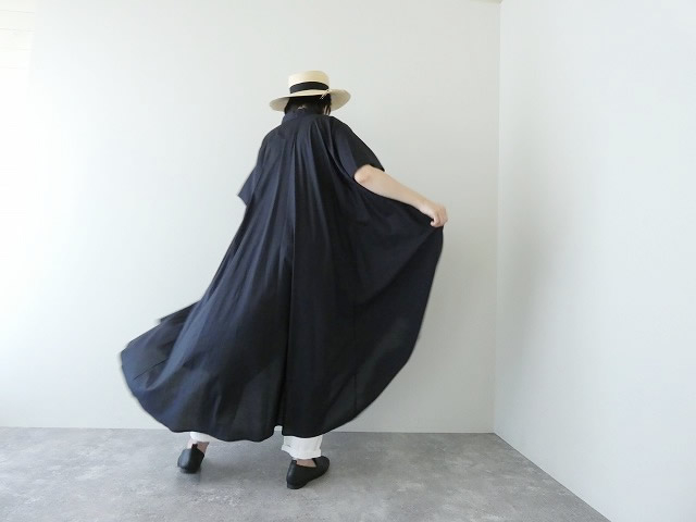 mizuiro ind(ミズイロインド) ハーフスリーブフレアシャツワンピースの商品画像8