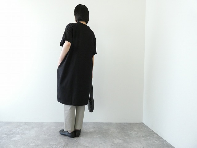 mizuiro ind(ミズイロインド) クルーネックロールスリーブワイドワンピースの商品画像2