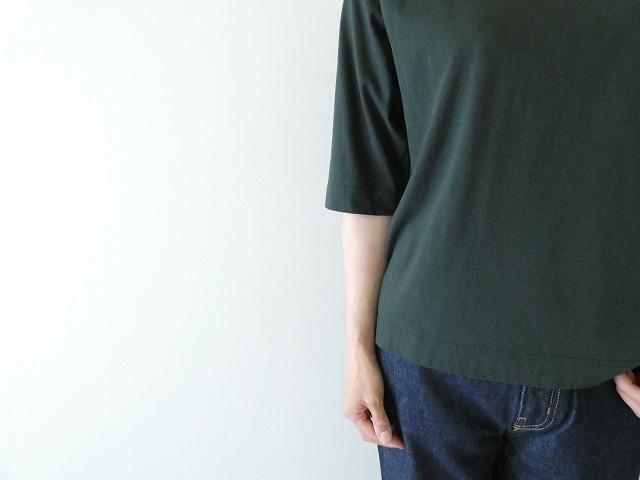 homspun(ホームスパン) 天竺6分袖Tシャツ (3)ダークグリーンの商品画像5
