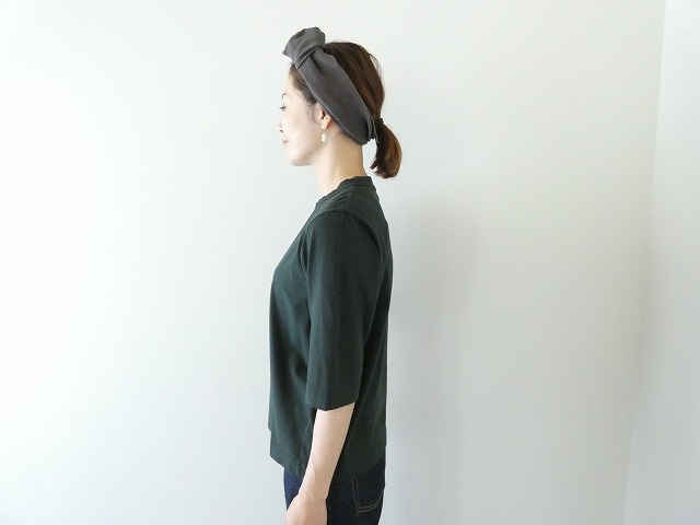 homspun(ホームスパン) 天竺6分袖Tシャツ (3)ダークグリーンの商品画像7