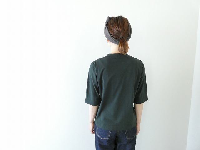 homspun(ホームスパン) 天竺6分袖Tシャツ (3)ダークグリーンの商品画像8