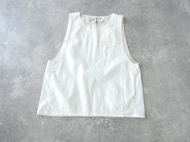 快晴堂(かいせいどう) Girl'sリラクシンWorkデニムホワイトふわりベストの商品画像11