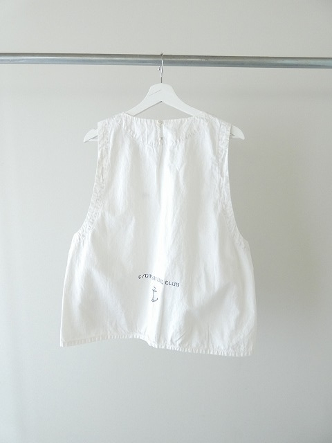 快晴堂(かいせいどう) Girl'sリラクシンWorkデニムホワイトふわりベストの商品画像12