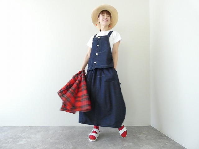 快晴堂(かいせいどう)  Girl'sリラクシンWorkデニムインディゴオーバーオールベストの商品画像1