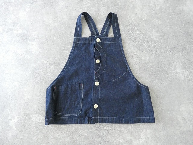 快晴堂(かいせいどう)  Girl'sリラクシンWorkデニムインディゴオーバーオールベストの商品画像10