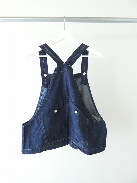 快晴堂(かいせいどう)  Girl'sリラクシンWorkデニムインディゴオーバーオールベストの商品画像11
