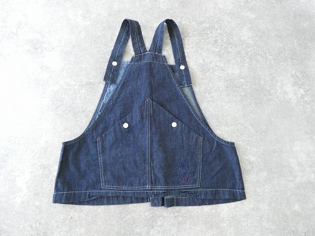 快晴堂(かいせいどう)  Girl'sリラクシンWorkデニムインディゴオーバーオールベストの商品画像12