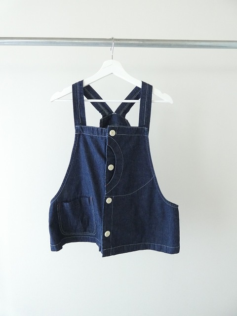 快晴堂(かいせいどう)  Girl'sリラクシンWorkデニムインディゴオーバーオールベストの商品画像2
