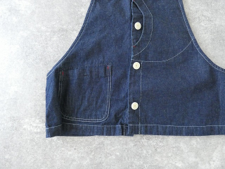 快晴堂(かいせいどう)  Girl'sリラクシンWorkデニムインディゴオーバーオールベストの商品画像27