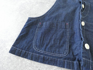 快晴堂(かいせいどう)  Girl'sリラクシンWorkデニムインディゴオーバーオールベストの商品画像28