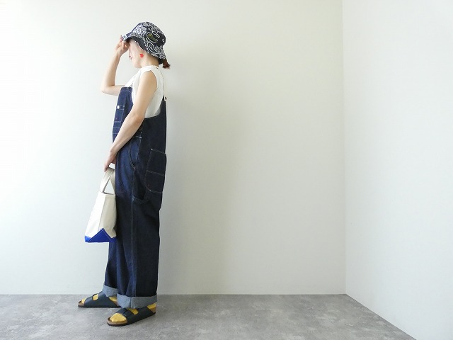 快晴堂(かいせいどう) Girl'sリラクシンWorkデニムインディゴBIGオーバーオールの商品画像10