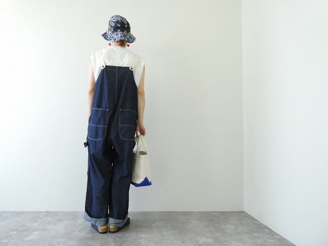 快晴堂(かいせいどう) Girl'sリラクシンWorkデニムインディゴBIGオーバーオールの商品画像11