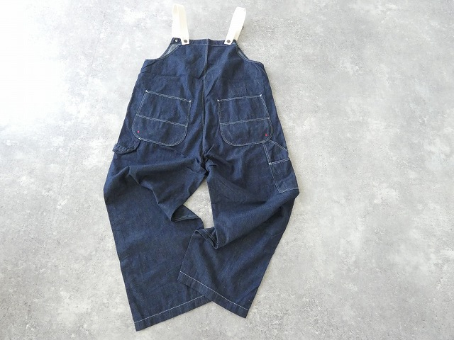 快晴堂(かいせいどう) Girl'sリラクシンWorkデニムインディゴBIGオーバーオールの商品画像14
