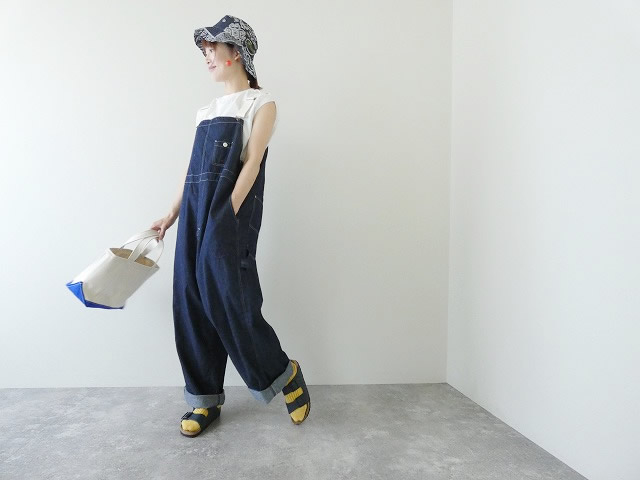 快晴堂(かいせいどう) Girl'sリラクシンWorkデニムインディゴBIGオーバーオールの商品画像8