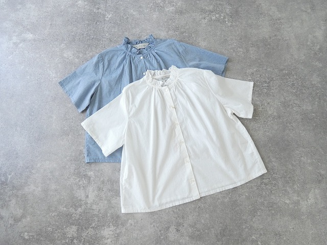 MidiUmi(ミディウミ) シャンブレーフリルシャツの商品画像3